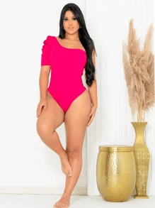 Women Bodysuits - Màu Hồng Tươi - Xem 1