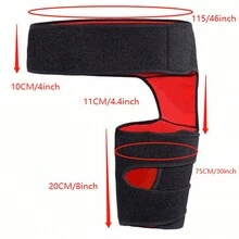 Protector De Ingle Deportivo Con Prevención De Tirones Musculares Y Protección De Cadera, Adecuado Para Levantamiento De Pesas Y Protección De Piernas, 1 Ud. - Negro - Ver 4