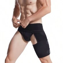 Protector De Ingle Deportivo Con Prevención De Tirones Musculares Y Protección De Cadera, Adecuado Para Levantamiento De Pesas Y Protección De Piernas, 1 Ud. - Negro - Ver 7