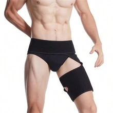 Protector De Ingle Deportivo Con Prevención De Tirones Musculares Y Protección De Cadera, Adecuado Para Levantamiento De Pesas Y Protección De Piernas, 1 Ud. - Negro - Ver 8