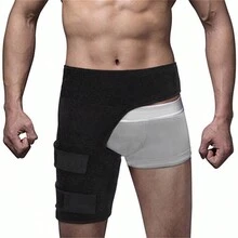 Protector De Ingle Deportivo Con Prevención De Tirones Musculares Y Protección De Cadera, Adecuado Para Levantamiento De Pesas Y Protección De Piernas, 1 Ud. - Negro - Ver 3
