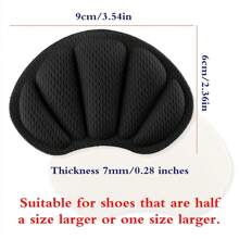 1pair Back Heel Pads To Help Adjust To A Smaller Size And Prevent Shoes From Falling Off, Sticky And Adjustable Filler For Shoe Heels. - Black - View 4