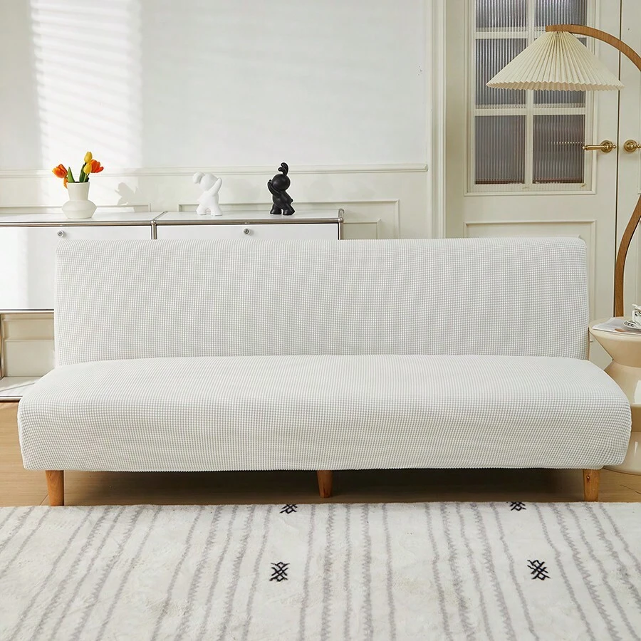1件沙發床套,高彈性配件丹寧布面料,易安裝,提供多種尺寸,全季節通用,也可用作沙發裝飾 - 白色 - 查看 1