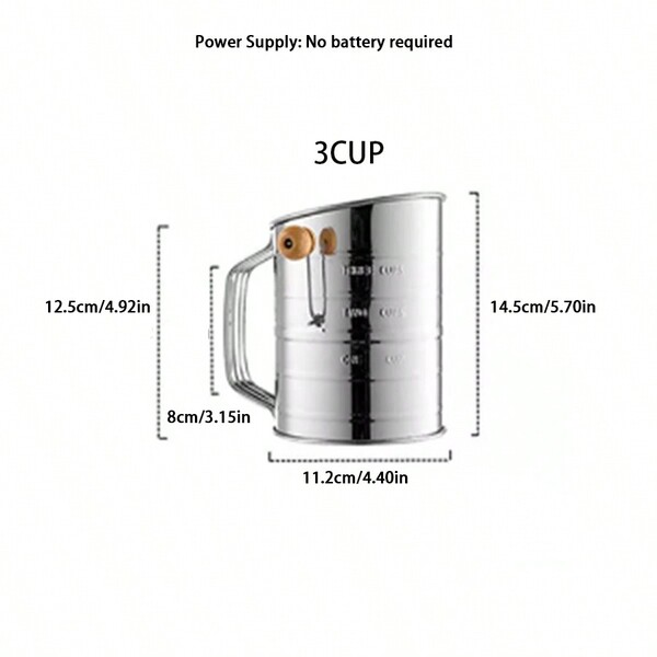 Flour Sifter Baking 304 Stainless Steel Fine Mesh Tamis Screen Powder