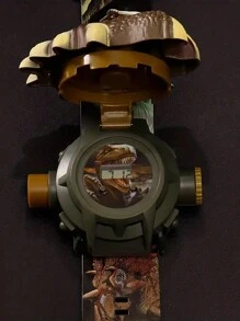 带 3D 恐龙 24 幅图像投影显示的卡通电子手表