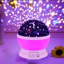 圣诞装饰用这款旋转星光投影灯将您的卧室变成神奇的星空！, 学校用品