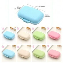 8格組織器容器,適用於旅行藥盒帶密封環小藥盒麥草藥盒 - 米色 - 查看 4