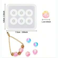 1 Pieza Moldes De Silicona De Resina Epoxi De Cristal Para Hacer Diy Abalorios Y Colgantes En Formas Redondas, De Diamantes, Cuadradas, Ovaladas Y Rectangulares Para Pulseras Y Collares