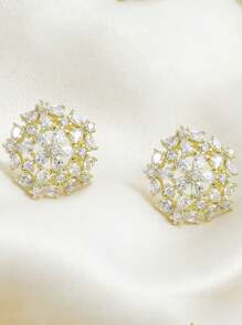 S925 Silver Needle Earrings, Simple And Stylish, Quality Accessories For Women - Yellow Gold - View 3