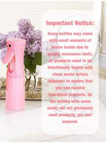 1pc 200ml Pink High-Pressure Spray Bottle Styling Tools, Can Continuously Atomize Super Fine Water Mist, Which Can Be Used By Hairdressers For Hair Cutting, Household Cleaning, Dust Removal, Watering And Indoor Humidification - Pink - View 7