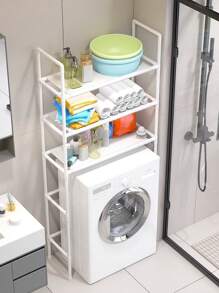 Organizador Para Baño Lavadora Rack Estante Sanitario Repisa - Blanco - Ver 3