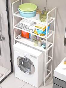 Organizador Para Baño Lavadora Rack Estante Sanitario Repisa - Blanco - Ver 2