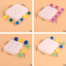 1 Pieza Moldes De Silicona De Resina Epoxi De Cristal Para Hacer Diy Abalorios Y Colgantes En Formas Redondas, De Diamantes, Cuadradas, Ovaladas Y Rectangulares Para Pulseras Y Collares