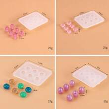 1 Pieza Moldes De Silicona De Resina Epoxi De Cristal Para Hacer Diy Abalorios Y Colgantes En Formas Redondas, De Diamantes, Cuadradas, Ovaladas Y Rectangulares Para Pulseras Y Collares