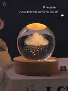 水晶球裝飾、水晶球夜燈、生日禮物,溫馨氣氛、發光水晶球、聖誕節和情人節禮物 - 水晶球擺飾燈 - 查看 1