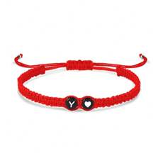 欧美跨境新款手链 手工编织26字母手链 精致爱心情侣手链 母亲节手链 送给妈妈朋友情侣的完美礼物 情人节,妈妈,母亲,母亲节,礼物 - 紅色 - 查看 27