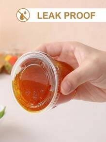 50 Sets Disposable Mini Plastic Souffle Cups With Lids- Jello Shot Cups, Jell-O Portion Cups, 5.5 Ounce/165ml Dipping Sauce Ramekins, Salad Dressing Container Cup,Small Plastic Condiment Containers School Supplies Food Bag Food Box Suitable For Candy Chocolate Cookies Etc.