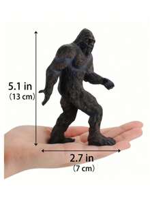 1入真實靜態裝飾模型穴居人猿大猩猩，戶外花園裝飾品 - 黑色 - 查看 2