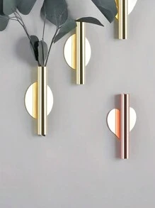 1 pezzo Vaso da parete floreale creativo - Dotato di adesivo, carta adesiva rotonda + tappo di gomma, facile decorazione fai-da-te per pareti di soggiorno, camera da letto, bagno e cucina - Senza bisogno di forare, decorazione per la casa, decorazione per la stanza, decorazione per la parete