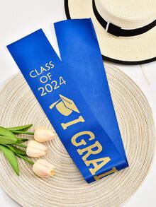 1 Set-2024 Graduation Decorative Shoulder Straps, Graduation Shoulder Straps, Shoulder Straps, Graduation Decorations - Blue - View 4
