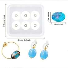 1 Pieza Moldes De Silicona De Resina Epoxi De Cristal Para Hacer Diy Abalorios Y Colgantes En Formas Redondas, De Diamantes, Cuadradas, Ovaladas Y Rectangulares Para Pulseras Y Collares