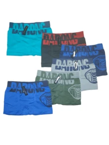 6 Pieces Of Microfiber Boxers For Men One Size (Colors And Models Are Sent At Random) - Multicolor - View 2