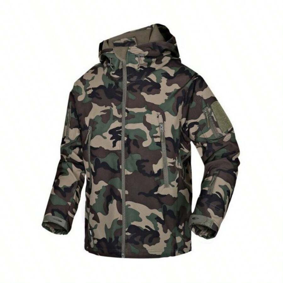 Chamarra De Militar Camuflaje De Otoño E Invierno De Tad - Verde - Ver 1