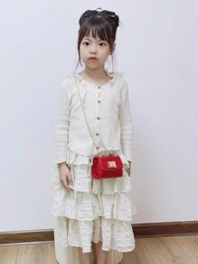 New Arrival Fall/winter Mini Crocodile Pattern Pu Leather Crossbody Bag With Chain Strap - Red - View 1