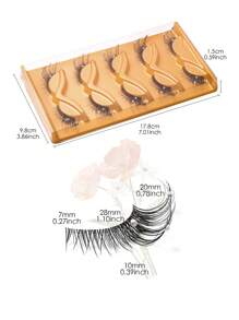 5 Pairs Of Glamorous Gold Pearl-Decorated False Eyelashes With Soft & Fluffy Fox-Eye Style, Thick & Curly Eyelashes, Realistic 3D Effect And Clear Stems. They Can Be Repeatedly Used For Balls, Parties And Are Universally Suitable For Women
