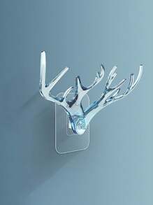 1pc Deer Antler Wall Decoration Hook Creative Personalized Wall Mounted Key Holder For Home - Multicolor - View 3