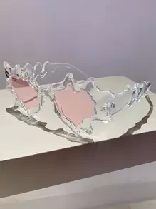 Nouveaux lunettes de mode mode et amusantes à grande taille de forme ondulée pour l'été, la plage, les vacances, l'extérieur et les voyages