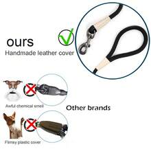 重責任狗繩,6英尺耐用尼龍寵物牽繩,堅固加厚手柄,中大型犬小狗訓練和散步必備 - 黑色 - 查看 4