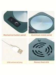 控溫杯,加熱杯墊,陶瓷保溫托盤,新款55°c加熱杯 - 藍色 - 查看 3