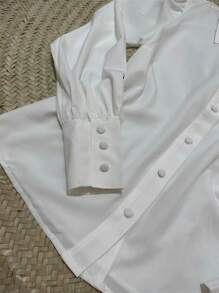 Women Blouses - White - View 4
