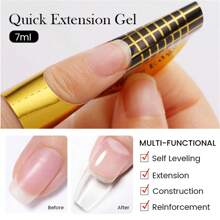 7ml Soft Nude Quick Extension Gel Nail Polish Construct Hard Gel Semi Permanent Acrylic Extension Nail Art Varnish - Beige - View 7