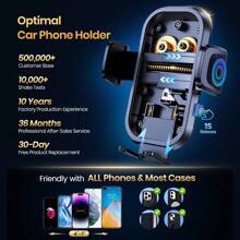 TOPK Air Vent Car Mount, [ Big Phones & Thick Case Friendly ] Cell Phone Holder for Car Hands Free Clamp Cradle Vehicle Compatible with All Phones - Black - View 7