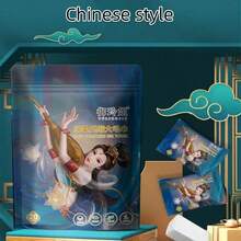 Chinese Style Compressed Towel 28*30cm Disposable Face Wash Towel & Thickened Bath Towel, Portable Cleansing Towel, No Extra Lint, Large Size, Travel-friendly Packaging, Essential For Going Out - White - View 3