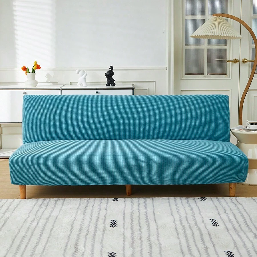 1入組天鵝絨彈性沙發床套,易於安裝,多種尺寸可選,四季皆宜,也適合沙發裝飾 - 藍色 - 查看 1