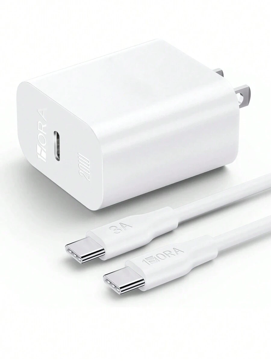 Turbo Cargador tipo C a C con cable 20W - Blanco - Ver 1