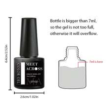 MEET ACROSS 7ml White Color Nail Gel Polish Nail Supplies Vernis Semi Permanent Nail Art Manicure Soak Off LED UV Gel Nail Varnish