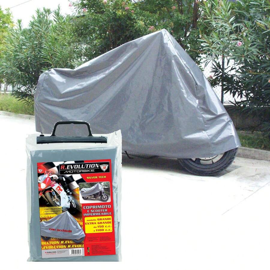 Funda para Moto Protector de Cubierta de Motocicleta, Color Gris - Plateado - Ver 1