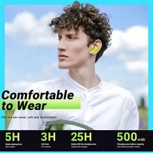 Tws Earbuds 無線運動遊戲耳機降噪耳塞麥克風耳機帶 Led 顯示屏耳機 Hifi 透明運動耳機 Tws 無線耳機降噪所有手機適用 - Green - 查看 6