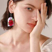 1pc DIY Geometric Earrings & Necklace Crystal Glue Mold Mirror Silicone Mold For Women's Epoxy Resin Jewelry Making