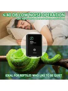 1 Pieza Humidificador De Reptiles Mist Maker Para Acuario Con Control Remoto Wifi, Funcionamiento Automático Y Temporizador, Sistema De Generación De Niebla De Contenedor De Vidrio De Bajo Ruido Con Boquillas Ajustables De 360°, Nebulización De Suite Con Su Sistema De Temporizador De Pulverización Para Caja De Tortuga Y Sistema Inteligente De Humidificación Por Pulverización - Negro - Ver 8