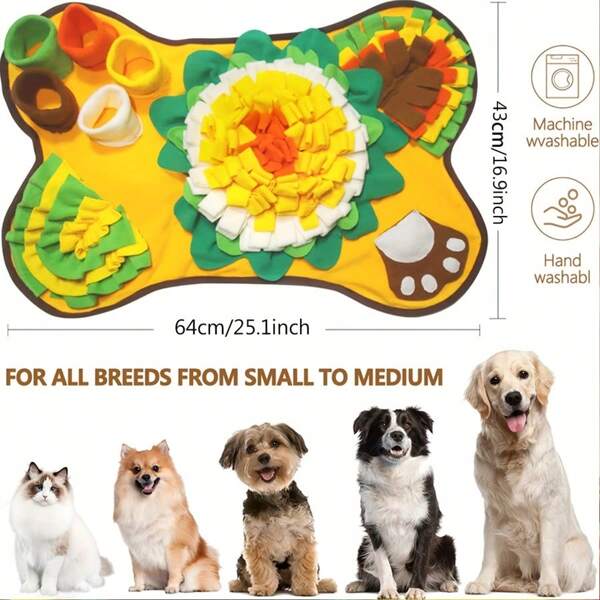 Pet Snuffle Mat, Puzzle Toy For Dogs, Slow Feeding Mat For Dinning