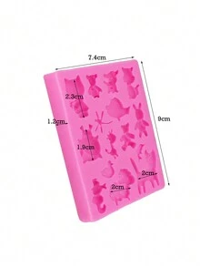 1pc Animal Themed Silicone Mold (sheep/cat/beetle) For Baking Cake, Chocolate And Sugarcraft Decoration - Pink - View 6