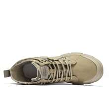 Men's Boots, High-Top Autumn/Winter, English Style Work Boots, American Retro Desert Motorcycle Outdoor Elevated Military Boots, Order 1 Size Up