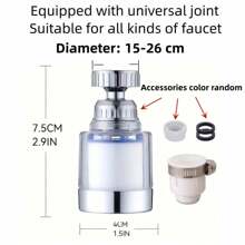 1pc Faucet Water Filter For Kitchen And Bathroom, Remove Chlorine, Fluoride, Heavy Metals, Hard Water - White - View 7