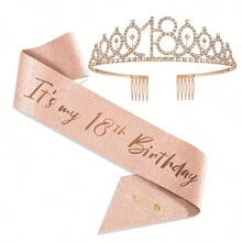 13th Birthday Decorations For Girls, Including 13th Birthday Sash, Crown/Tiara, Rose Gold Teen Girl Gifts For 13 Year Old Birthday Decorations - 13 - View 5