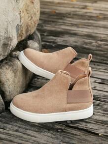 Kids' Minimalist Suede Non-Slip Mid-Top Fashionable Casual Sneakers (Run Small By 1 Size)